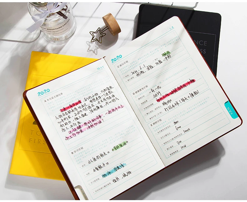 A5 Creative Kawaii Girl Agenda Planner Organizer Notebook Soft Thicken Daily Weekly Diary Journal Stationery Gift Supplies