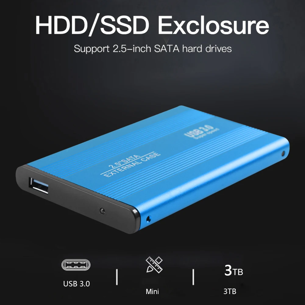2.5 Inch USB 3.0 External HDD Enclosure Box Hard Drive Case 5Gbps Support 3TB Aluminum SSD For Laptop PC | Компьютеры и офис