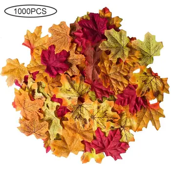 

1000PCS Fall Artificial Maple Leaves Decorations Thanksgiving Autumn Leaf Wedding Party Decorations Christmas Table Decor 20E