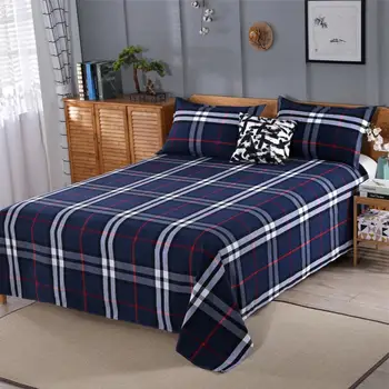 

Hot Traditional Fabric Bedding Classic Scotland Textile Bed Sheet Multiple Size Simmons Mattress Bedspread With Pillowcase F0168