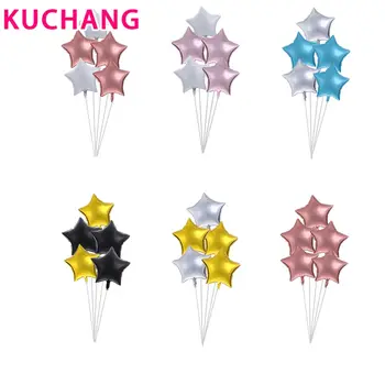 

5Pcs/set 18inch Gold Silver Star Foil Balloons Wedding Balloons Decoration Baby Shower Children's Kids Birthday Party Globos