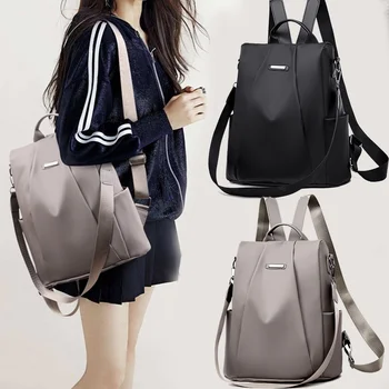 

Backpack Women Concise Anti theft Backpack Three -way Schoolbag Waterproof Shoulder Bag for Girls Bags Backpack Women Bagpack