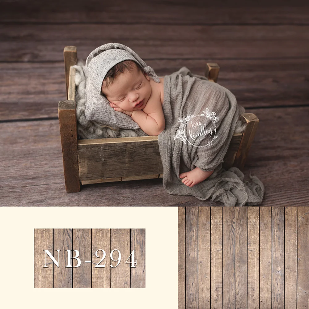 Wood Floor Newborn Backdrops For Photography Baby Shower Birthday Party Retro Plank Portrait Background Photo Studio Decor Props