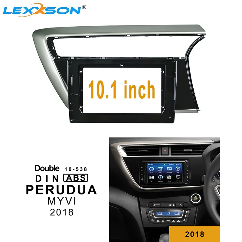 Малайзия 10,1 дюймов автомобильный радиоприемник для PERUDUA MYVI Автомобильный dvd Радио 2 Din фасции аудиоадаптер Панели Наборы винтов