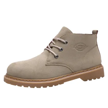 

Vogue Men Boots High Tops Male Shoes Adult men\x27s Shoes Outdoor Work Casual High-Slip Skid Ankle Boots Breathable Jly1