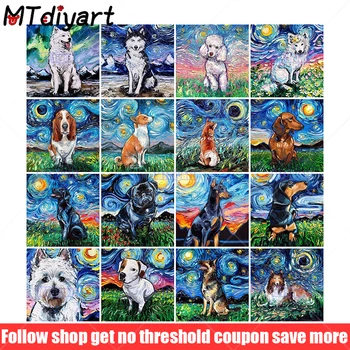 

Diamond Painting 5D Van Gogh Dogs Wall Stickers Kit Art Set Cross Stitch Embroidery Animal Mosaic New Full Drill Home Decoration