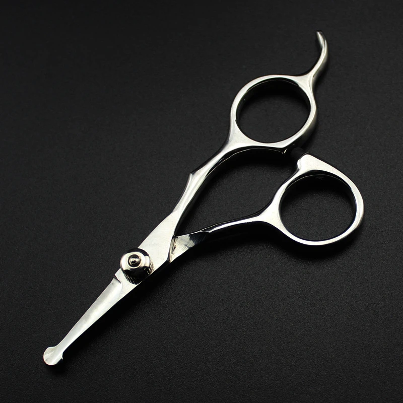 Professionelle 4-Zoll-sichere kleine Nasenhaarschere aus Stahl, Make-up, Haarschnitt, Augenbrauen, Friseur, Baby-Schneideschere, Friseurschere – Detail 3