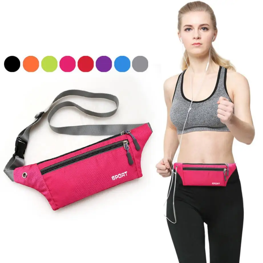 

Professional Waterproof Running Bag Sports Chest Shoulder Bags Belt Bum Pouch Unisex Waistbag Hiking Zip Bag Fanny Pack 8 Colors