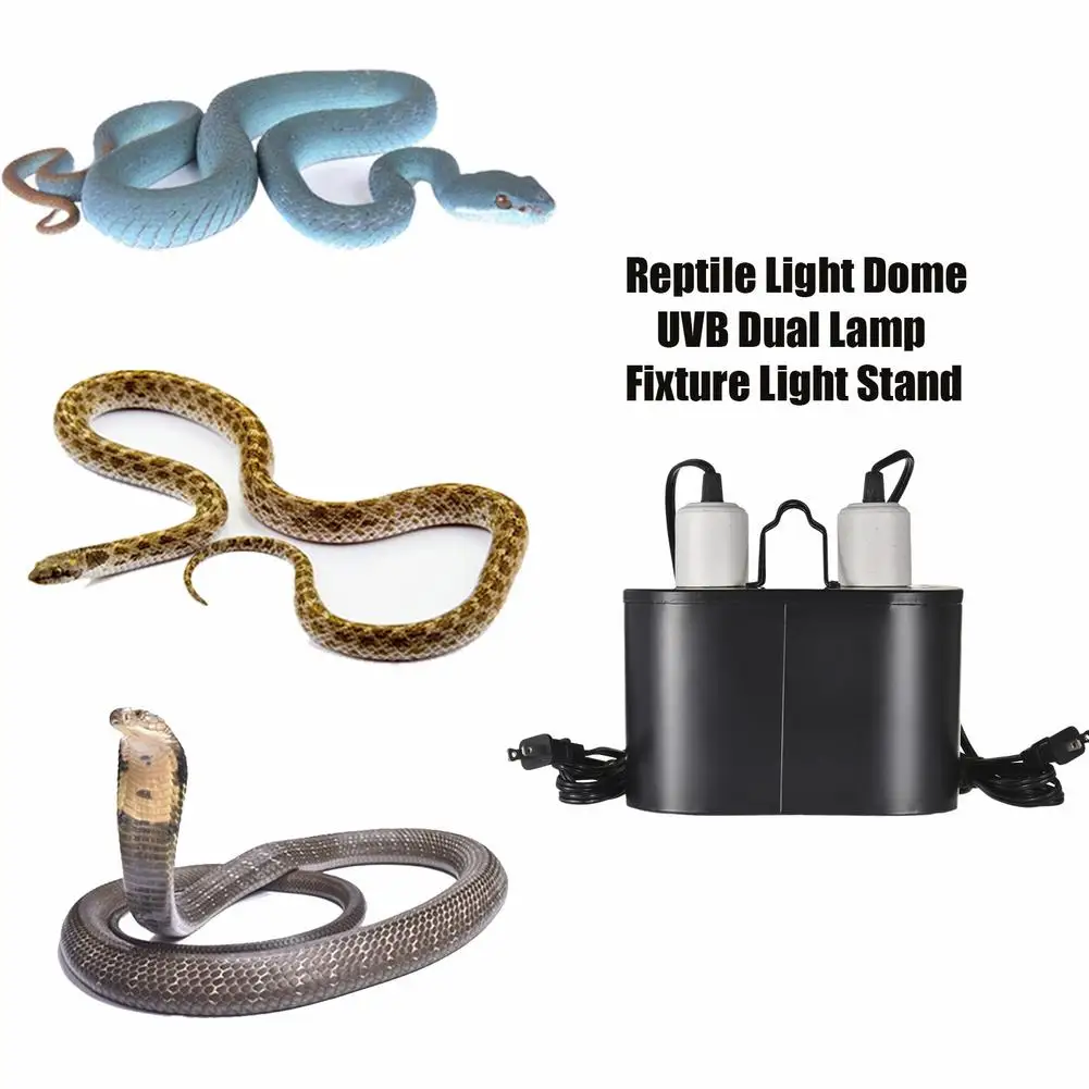 Lámpara para reptiles Dome UVB, accesorio de luz Dual, soporte E27, protector de calentador, sombra, Bombilla de calefacción, carcasa de lámpara, jaula, Sin bombilla