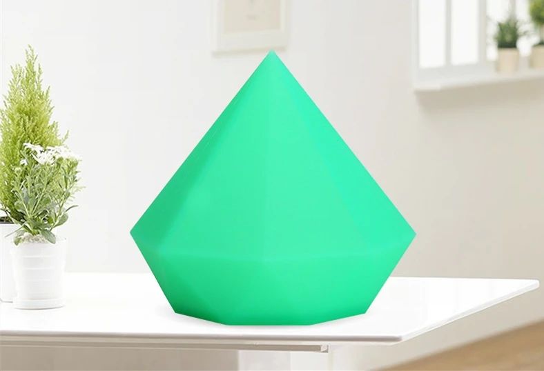 Creative Silicone Led Colorful Diamond Night Light USB Charging Pat Light for Home Bedside Decor Xmas Children Birthday Gift
