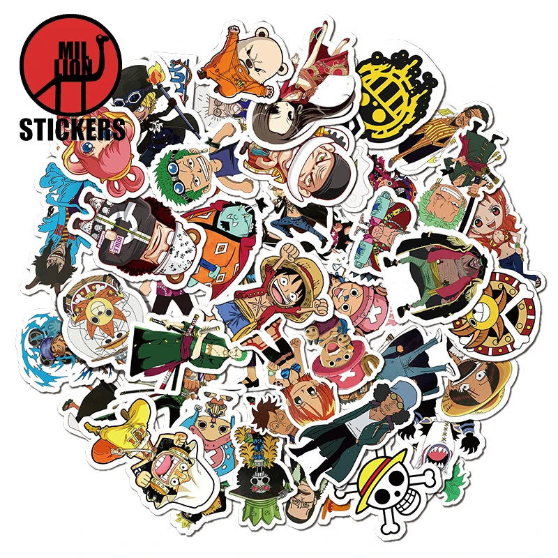 

25/50Pcs Janpan Anime One Piece Stickers On The Laptop Phone Fridge Bag Skateboard Suitcase Funny Cool Sticker