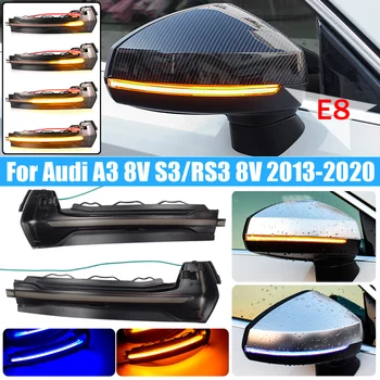 

2pcs For Audi A3 8V S3 RS3 Led Dynamic Turn Signal Light Sequential Side Mirror Indicator Blinker 2013 2014 2015 2016 2017 2018