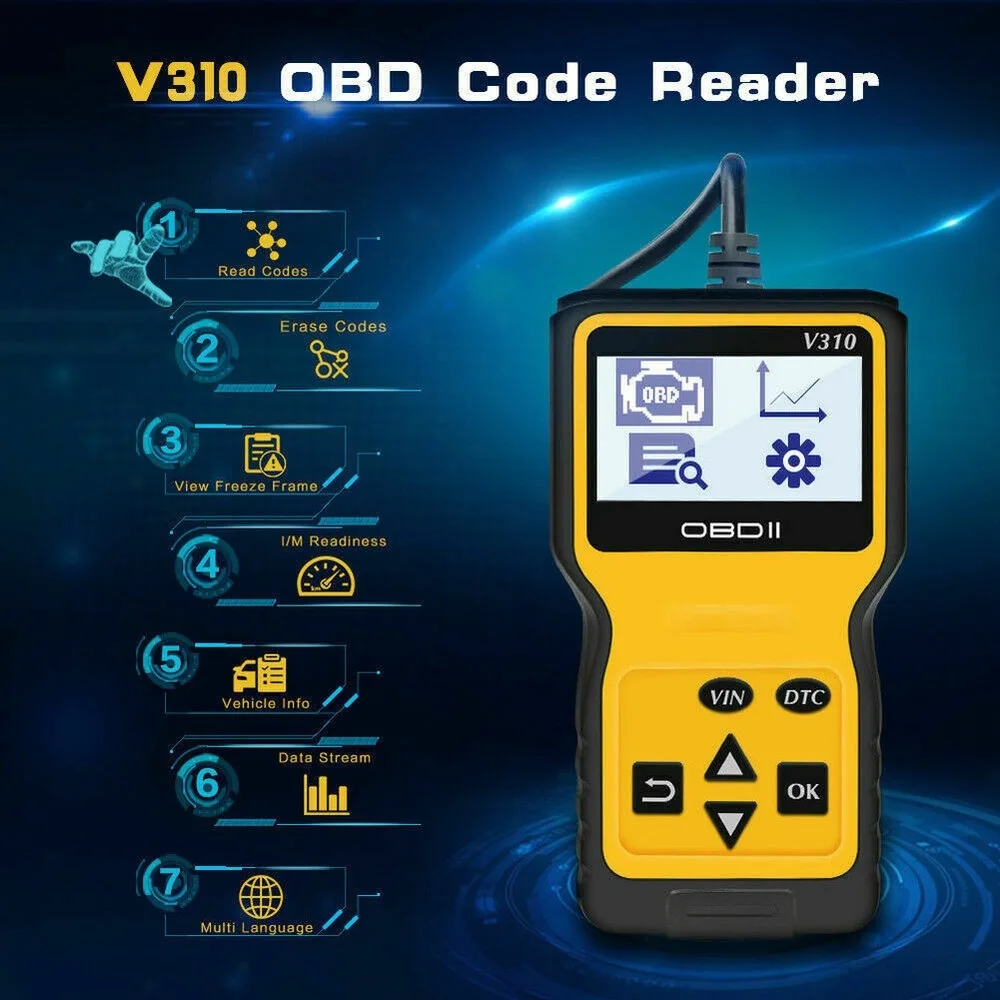 Автомобильный сканер V310 OBD2 универсальный диагностический инструмент для
