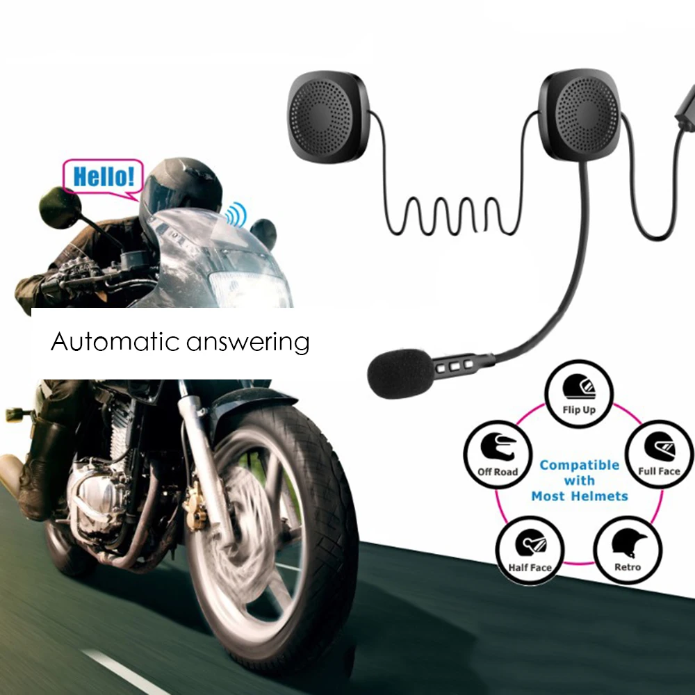 Шлем гарнитура s Moto bluetooth Беспроводная анти-помехи шлем гарнитура Hands Free bluetooth V4.2 домофон для мотоцикла