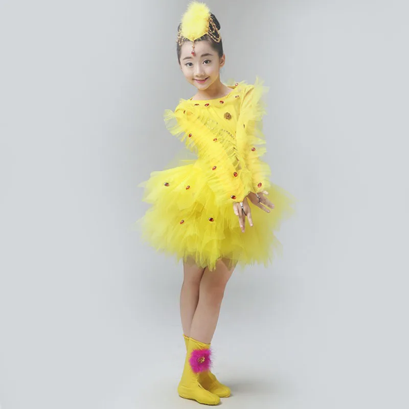 

Children's Latin dance jazz dance costume girl latin practice skirt dance stage performance costume