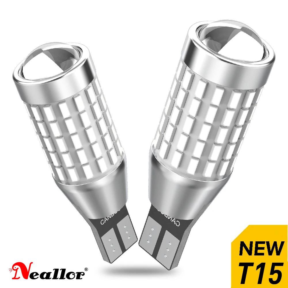 2 шт. 1200Lm T15 W16W Светодиодный лампочки Canbus 920 912 3014SMD Диод Белый 12V светодиодный
