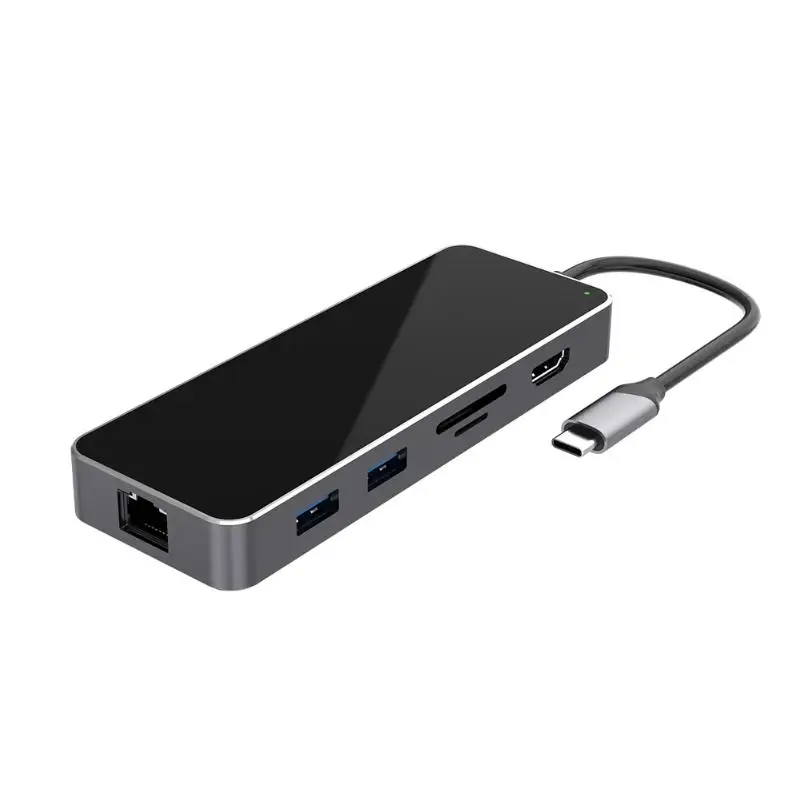 Док-станции для ноутбуков 11 портов type-C концентратор для HDMI VGA RJ45 USB3.0/2,0 TF карта PD порт конвертер адаптер Аксессуары для ноутбуков