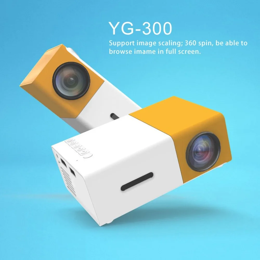 YG300 мини портативный проектор lcd светодиодный проектор HDMI USB AV SD 400-600 люмен Домашний кинотеатр Детский обучающий проектор HD Projetor