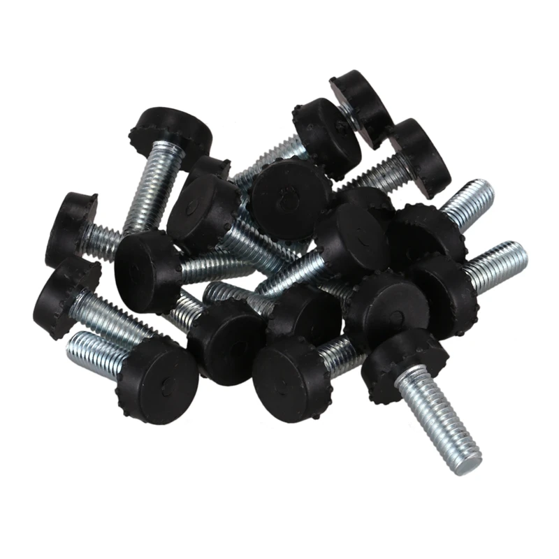 

20pcs Screw On Type Furniture Glide Leveling Foot Adjuster 6x15x15mm