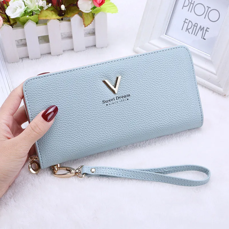 Кожаные женские кошельки с застежкой, женские сумки на молнии, Женский ...