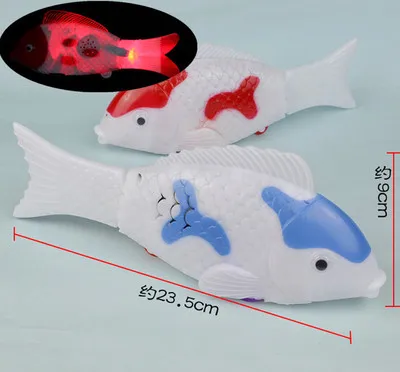 Whole Body Light Electric Music Rocking Fish Tail Will Be Brighter With Lamp Electronic Plastic Flashing Battery Operated 2021 5
