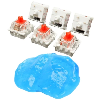 

10Pcs Plastic for Cherry Red 3 Pin MX RGB Mechanical Switch Keyboard Replacement & 1Pcs Magic Cleaning Gel Putty Car Keyboard Co