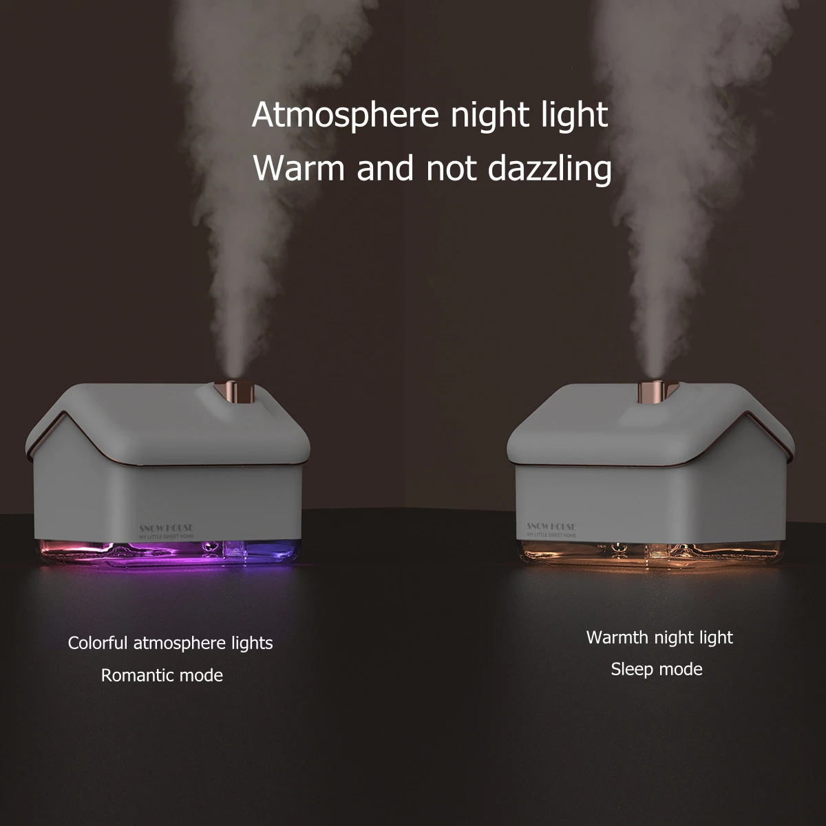 300ml USB Ultraschall-Luftbefeuchter Schnee Haus Nebel Maker Fogger mit Bunte LED Licht Mini Heavy Fog Auto Aroma Diffusor_voghion.com