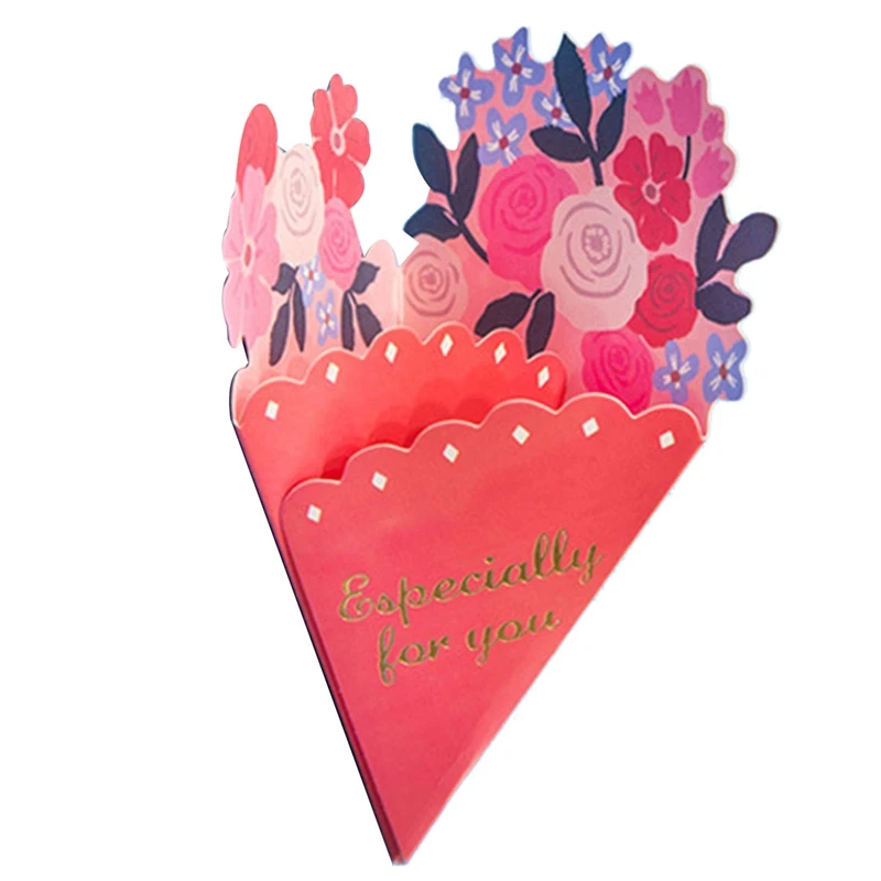  20 Pcs Flowers Greeting Card with Envelope Kawaii Holiday/ Birthday Greeting Message Card New Year  - 4.00024E+12