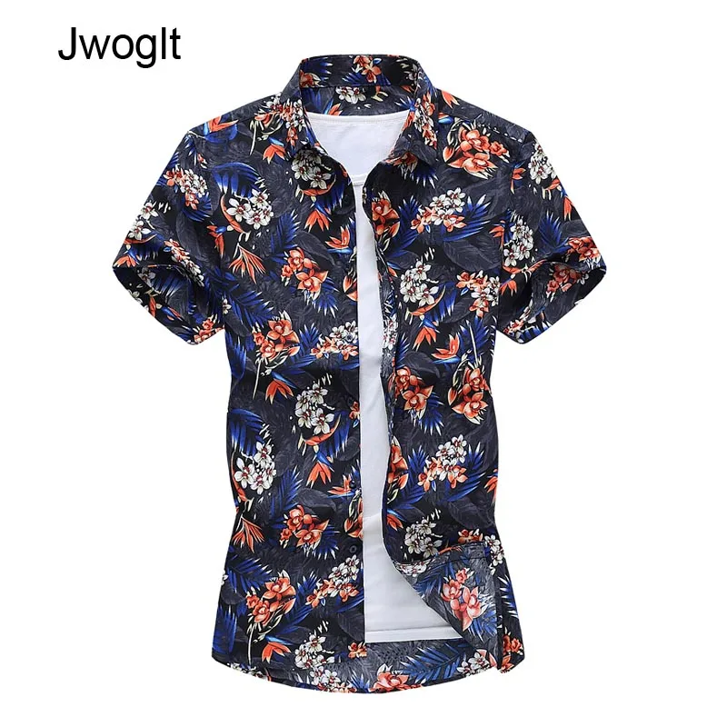 45 кг-120 кг гавайская рубашка мужская мужской Повседневное Camisa Masculina с принтом на пуговицах Пляжные рубашки короткий рукав Летняя одежда 7XL
