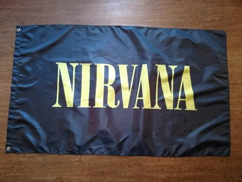 3ft x 5ft 3x5ft NIRVANA флаг баннер Гараж Рок-Группа Музыка значок печати баннер, флаг из полиэстера Размер 150*90 см