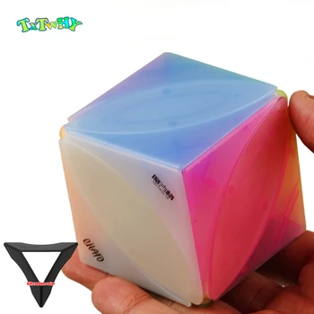 

Magic cube 3x3x3 Puzzle Qiyi transparent Jelly maple leaf cube professional educational speed cube 3x3 twist wisdom game toys
