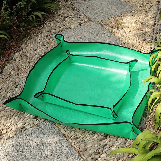 68*68 Cm -Es Ültetési Szőnyeg Pe Kertész Cserepes Kertészpárnák Vízálló Újrafelhasználható Virágkertészet Szőnyegek Átültetve Összecsukható Pad - Image 3