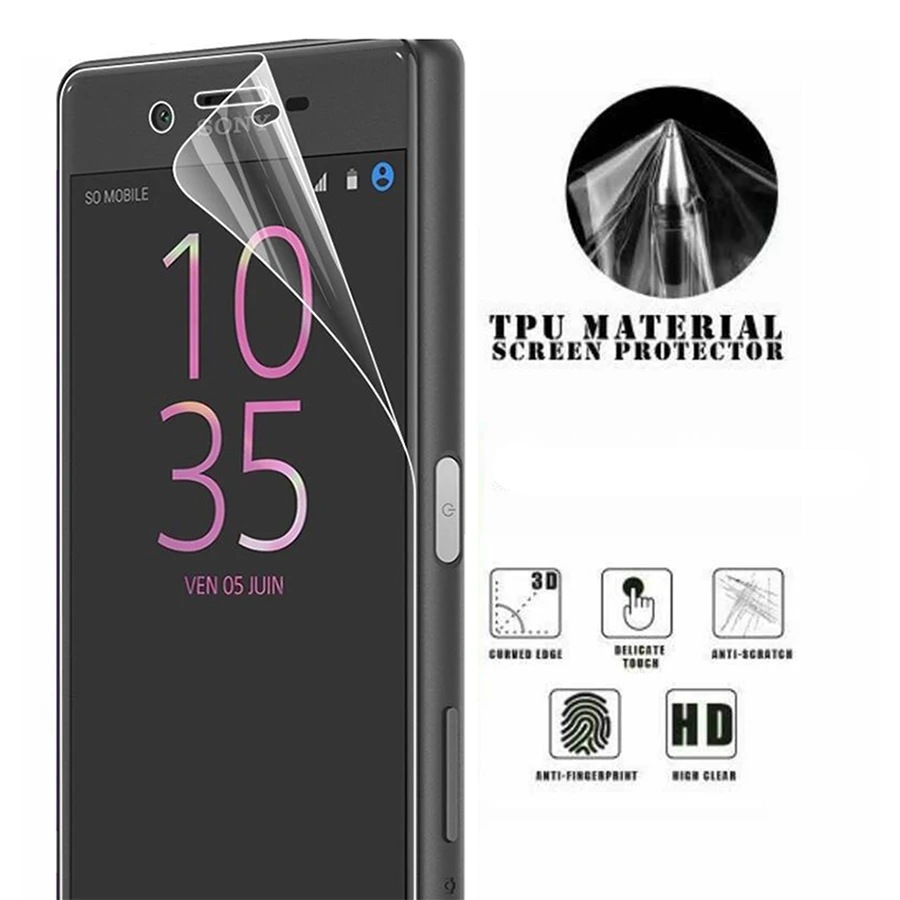 Arsmundi 3D полное покрытие Защитная пленка для экрана мягкая Sony Xperia XZ3 XA1 XA2 Ultra XP XZ Premium