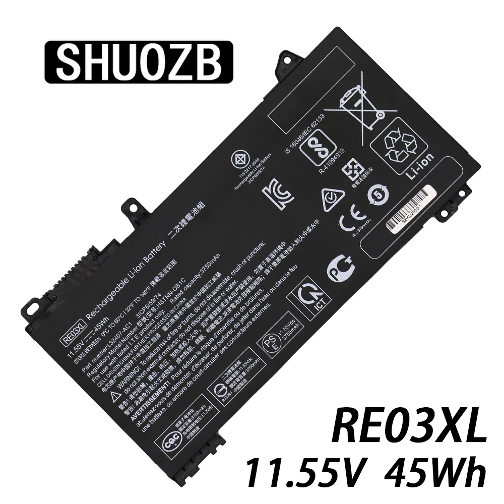 New RE03XL Laptop Battery For HP ProBook 445 450 455 440 430 G6 Series HSTNN-DB9N L32407-2B1 SHUOZB | Компьютеры и офис