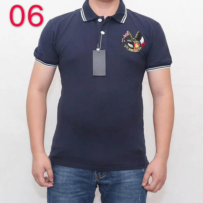 Hombre eden park Топ для мужчин с коротким рукавом Повседневная рубашка для регби camisa вышитая eden park polo мужская Тонкая однотонная хлопковая - Цвет: Зеленый