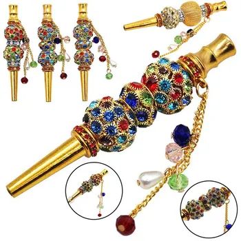

1pc Fashion Handmade Inlaid Jewelry Alloy Hookah Mouth Tips Shisha Chicha Narguile Filter Tip Hookah Mouthpiece