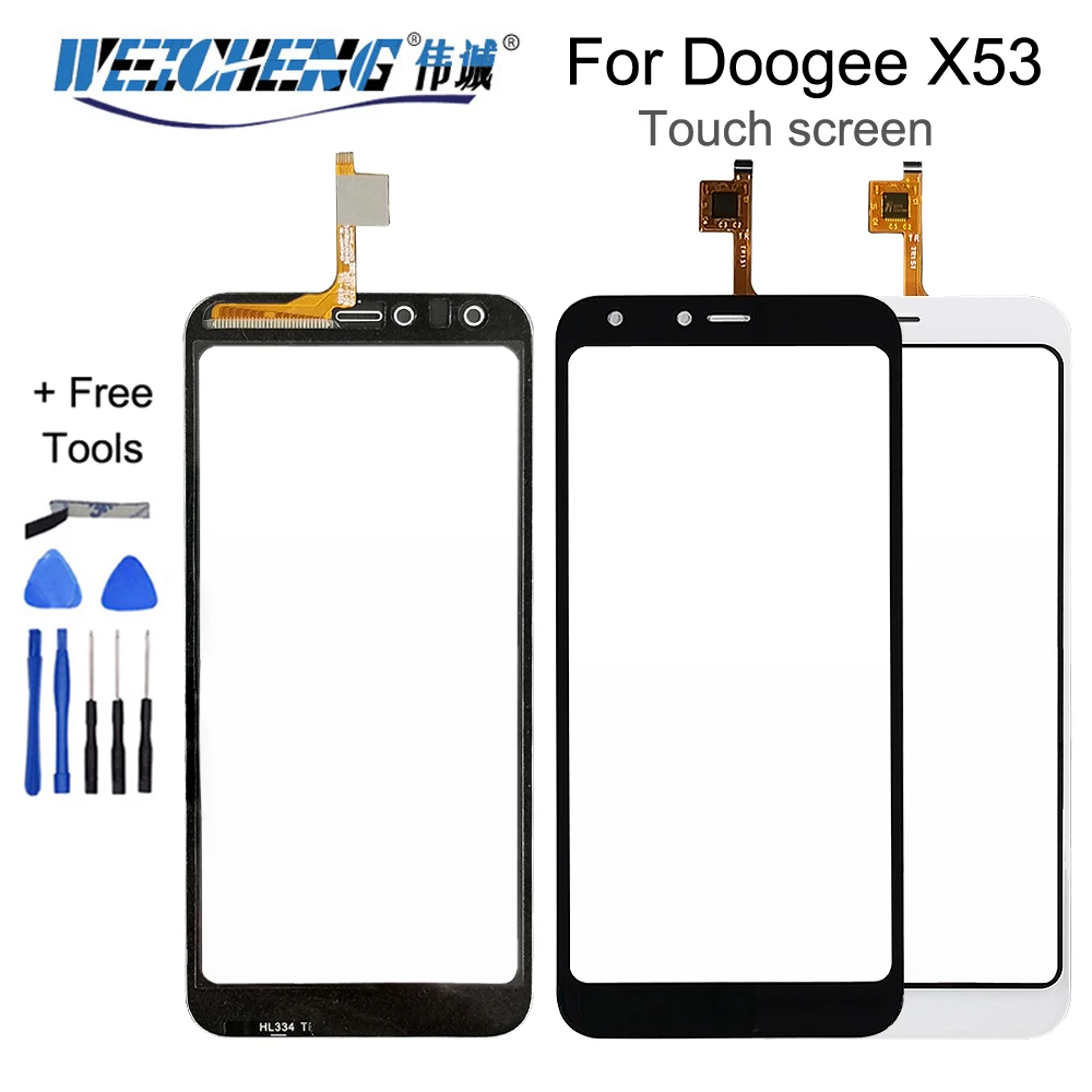 Сенсорный экран 5 3 дюйма Для Doogee X53 дигитайзер сенсорного экрана стекло передней