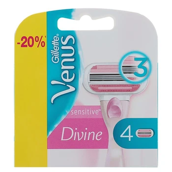 

Gillette Venus DIVINE Replacement Cassettes, 3 Blades, 4 pcs 1244954