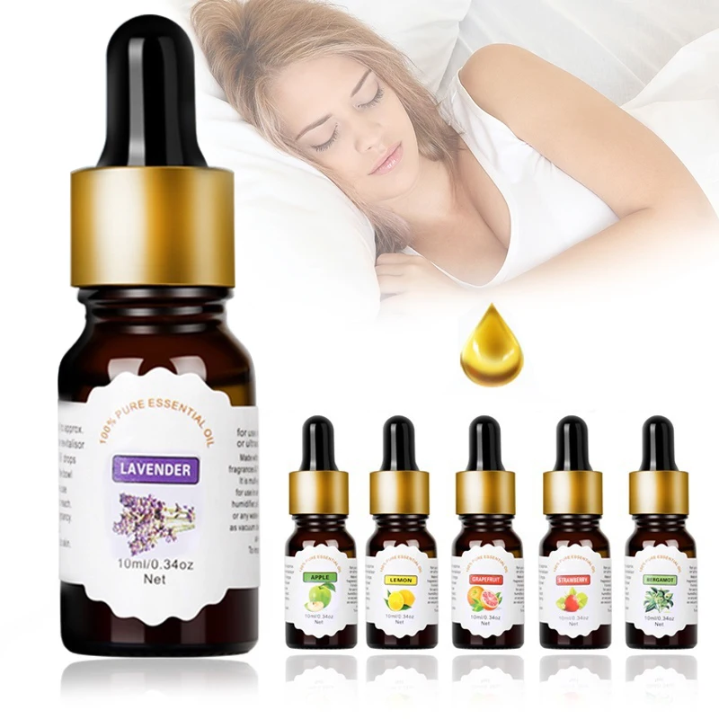 Aceite Esencial soluble en agua para el cuidado de la piel, lámpara de aceite aromaterapia, Aceite Corporal, alivia el estrés, 10ml, TSLM2