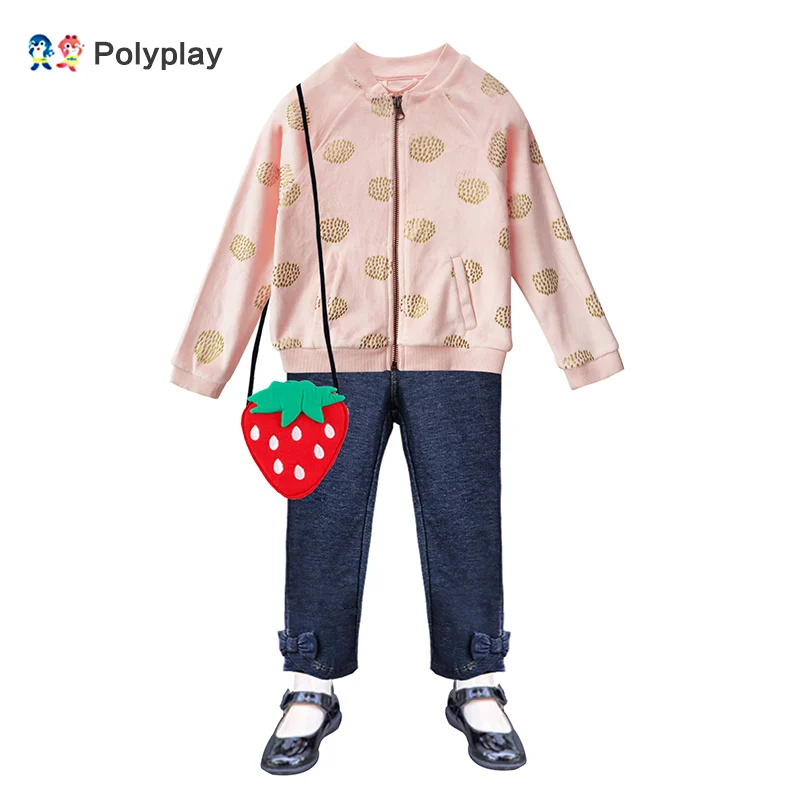 

Leisure bronzing pattern spring and autumn style zipper velvet coat