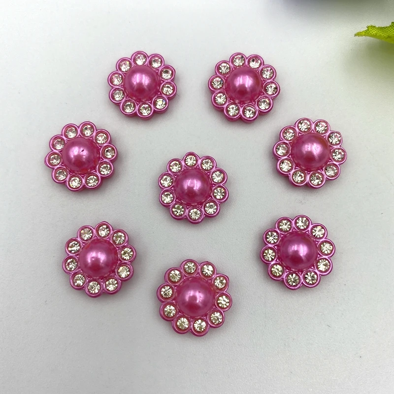 30Pcs Diy Rose red resin Decoration Crafts Flatback Cabochon Scrapbooking Fit Hair Clips Embellishments Beads B57