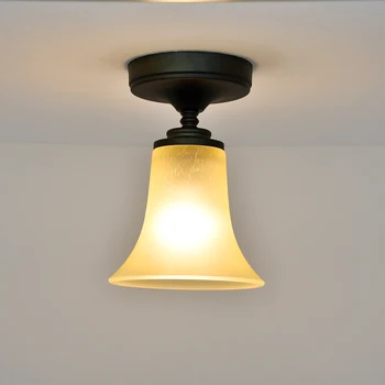 

Aoiour Flush Mount Ceiling Lighting Round European Style Living Room Corridor Staircase Decorative Lighting Glass Fixture