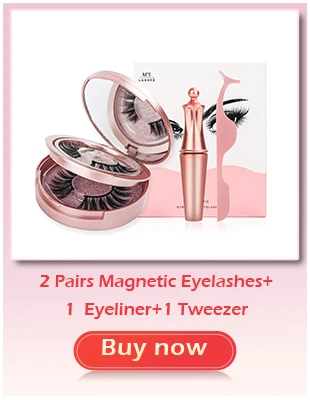 New Arrival Magnetic False Eyelashes& Eyeliner 5 Magnets Natural Soft Fake Eyelashes Extension with 2 Pairs Eyelashes