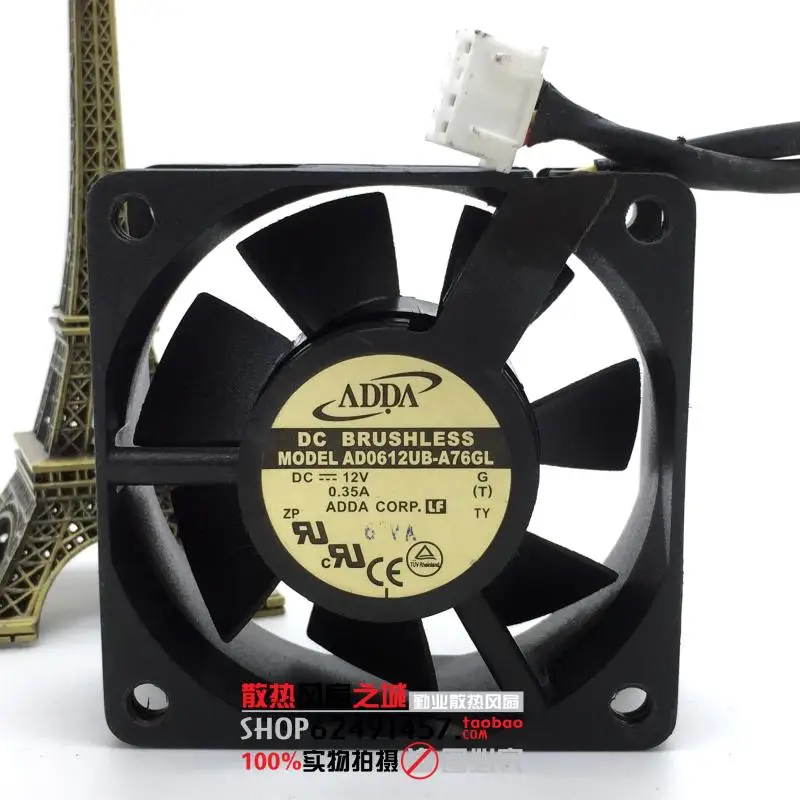 Для ADDA AD0612UB-A76GL 60*60*25 мм DC 12V 0.35A осевое охлаждение fa