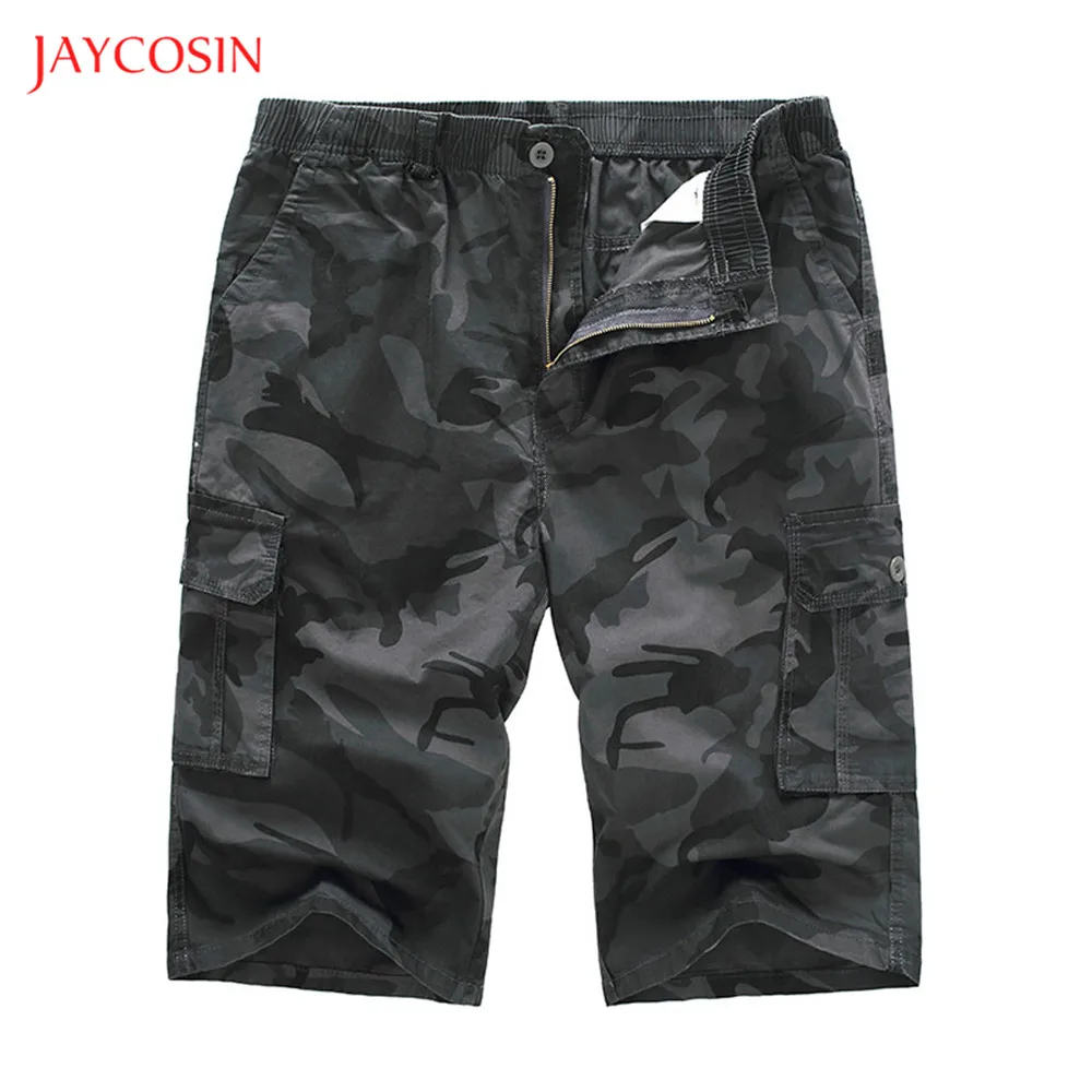 Jaycosin Новые камуфляжные шорты, повседневные шорты с несколькими карманами, горячая Распродажа, военные карго шорты до колен, летние короткие штаны для мужчин