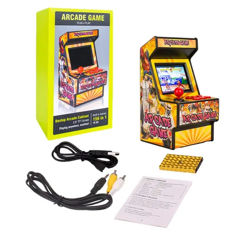 Gamepad Portable Retro Mini Arcade Handheld Game Console Machine Player 16 Bit Built-in 156 Classic TV Output With 2.8" Screen - Цвет: Yellow