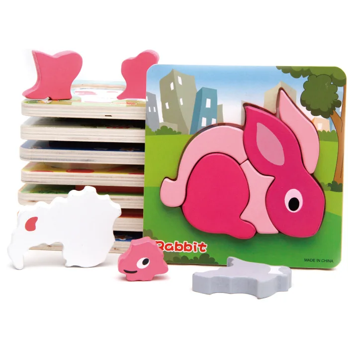 

Thick with Scene Have Base Map Wooden Wood CHILDREN'S Puzzle Make-up Early Childhood Educational Baby Three-dimensional Puzzle T