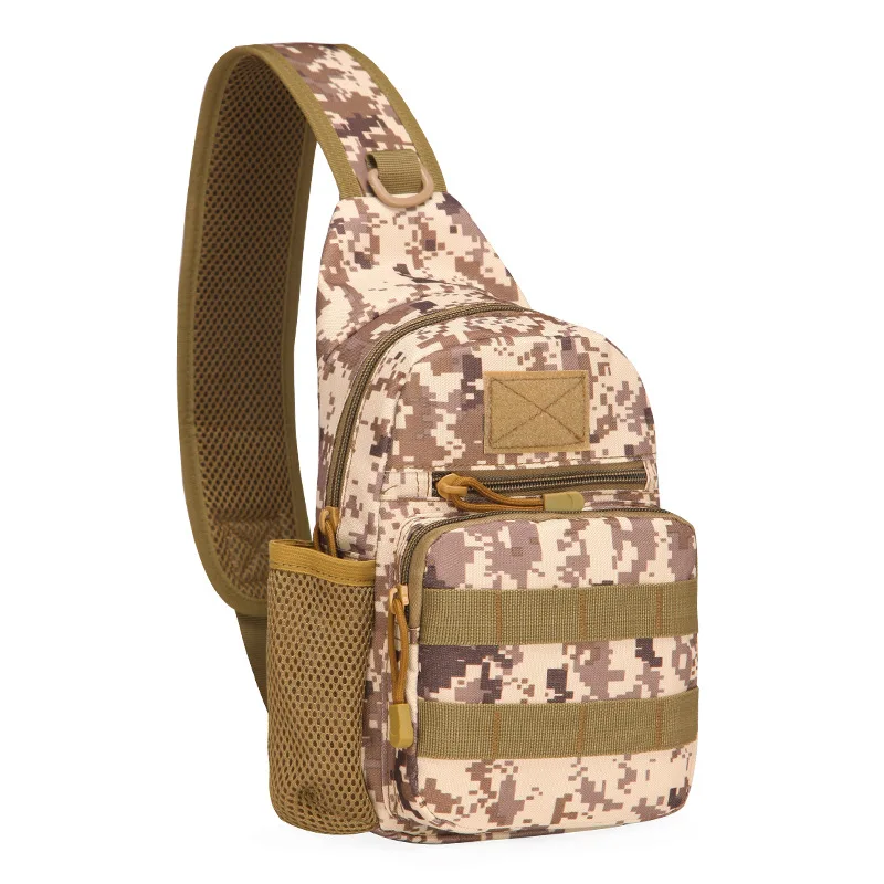 Наружная тактическая походная сумка, военная армейская сумка Shoudler, сумка для воды, сумки для кемпинга, нагрудный ремень для тела, рюкзак на одно плечо - Цвет: Desert digi