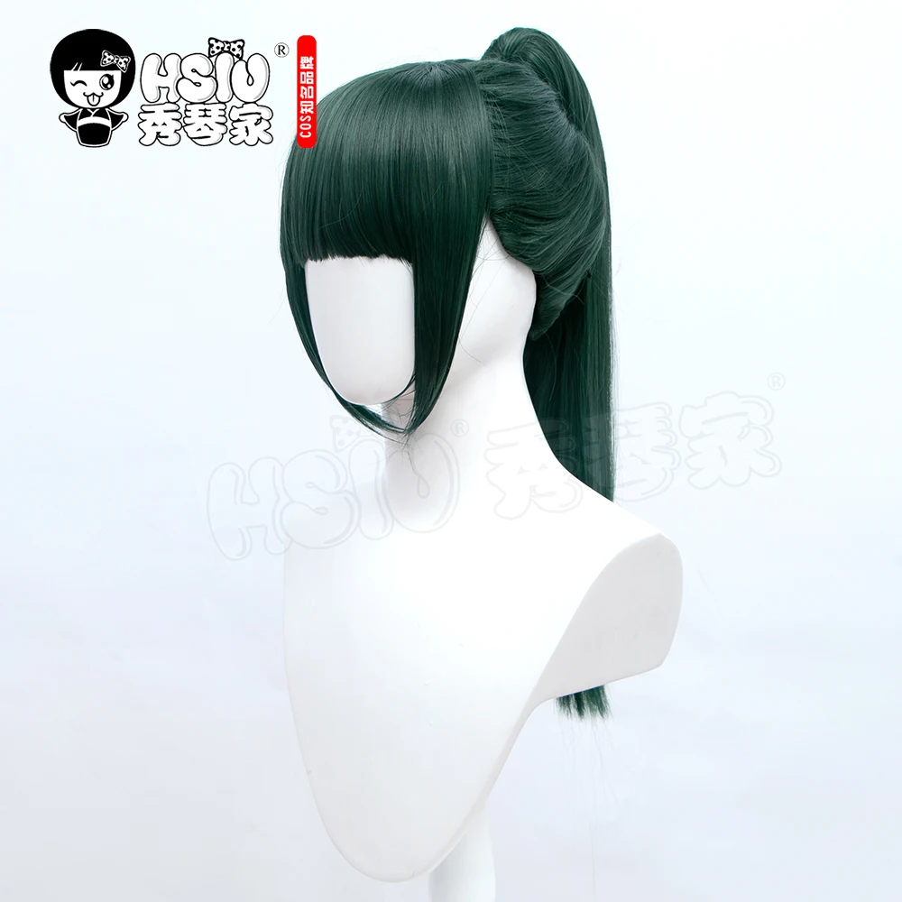 Hsiu Anime Jujutsu Kaisen Cosplay Maki Zenin Wig Dark Green Ponytail Short Hair & Free Gift Brand Cap -Zentai shop online Hd49b105025b74bd1a73517cd5a144b24H.jpg