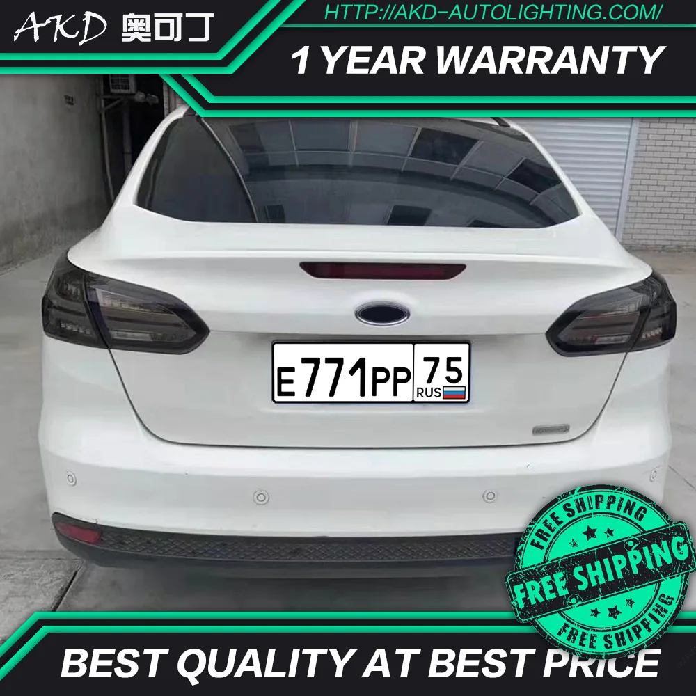 AKD автомобильный Стайлинг для Ford Focus задние фонари седан светодиодный задний фонарь задний багажная лампа крышка drl+ сигнал+ тормоз+ обратный